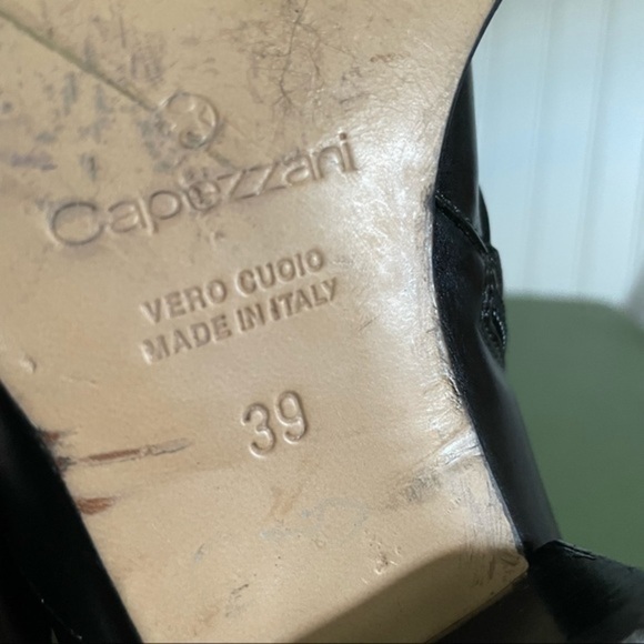 Capezzani Italian-Made Witchy Vibe Black Leather Boots w Buckles #5505 - Picture 10 of 10